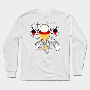 Prayers, Rosary of God in the Eucharist with the Body and Blood of Christ Long Sleeve T-Shirt